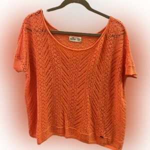 Holster knit beautiful orange top size M/L